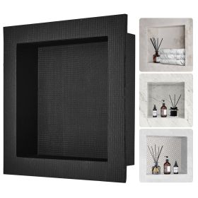 VEVOR Shower Niche Ready for Tile 16" x 16", Single Shelf Organizer, Square Corners Wall-inserted Niche Recessed