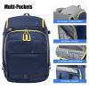 50L Blue Travel Ski Backpack for ski helmets, goggles, gloves