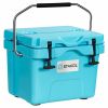 16 Quart 24-Can Capacity Portable Insulated Ice Cooler with 2 Cup Holders